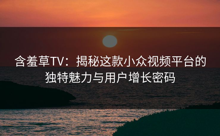 含羞草TV：揭秘这款小众视频平台的独特魅力与用户增长密码